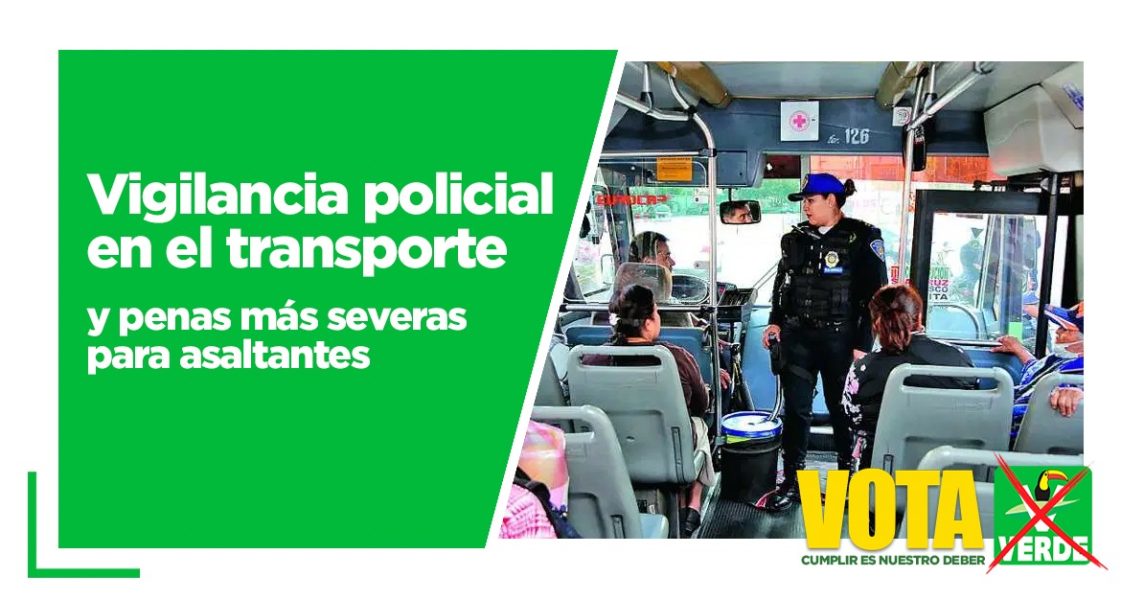 Vigilancia policial en el transporte – y penas más severas para asaltantes